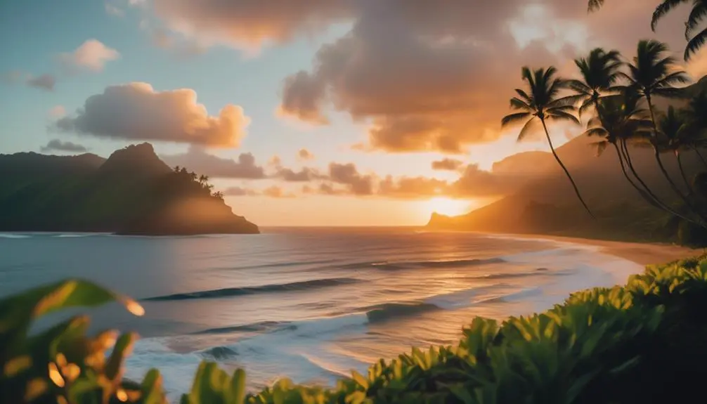 idyllic princeville sunset location
