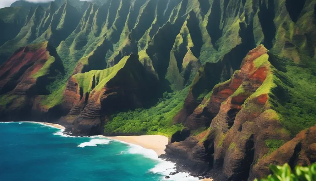 hiking along rugged coast