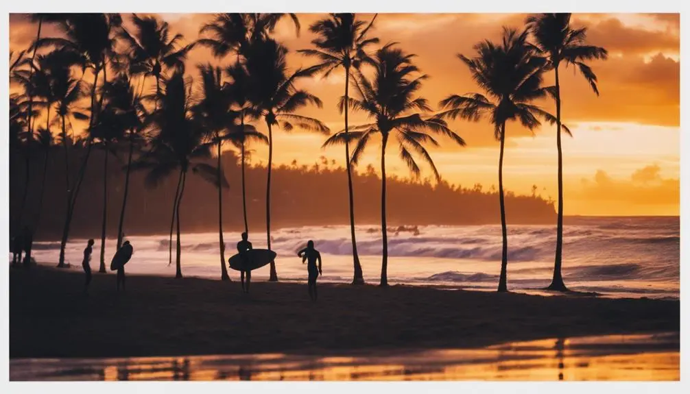 idyllic beach at twilight