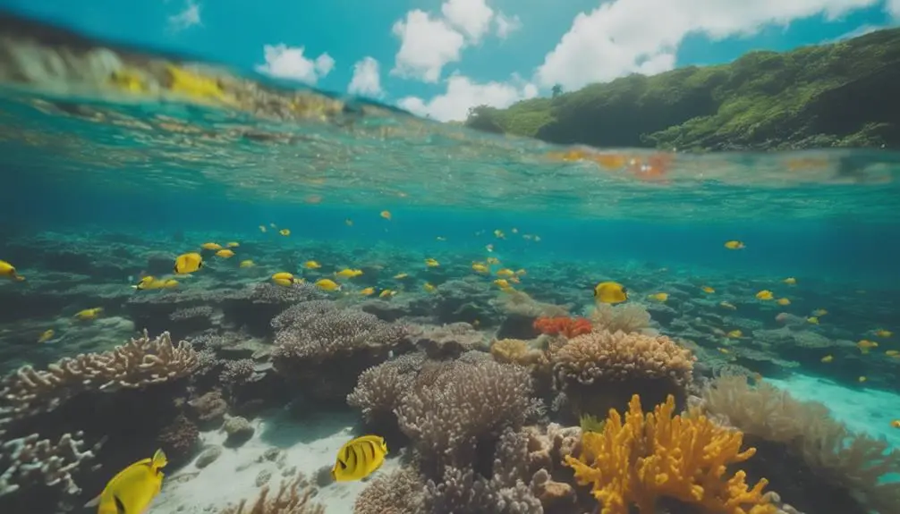 relaxing beach park setting