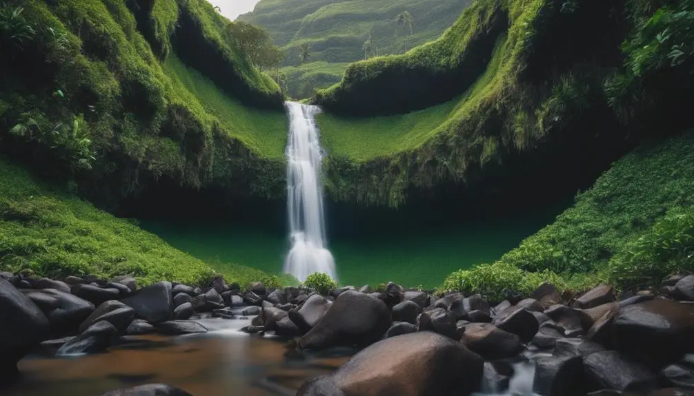 scenic hike with waterfall