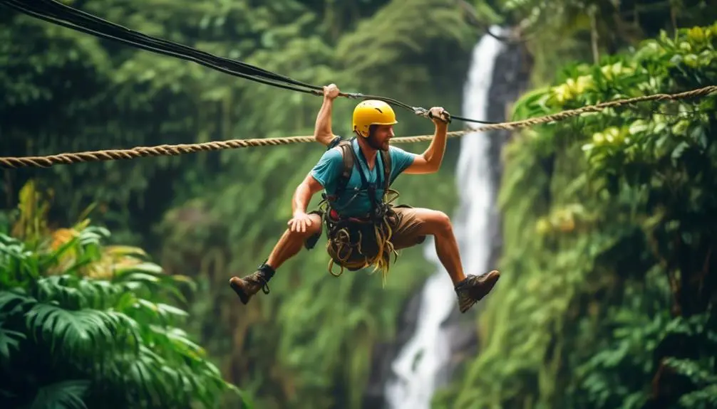 thrilling ziplines in jungle valley