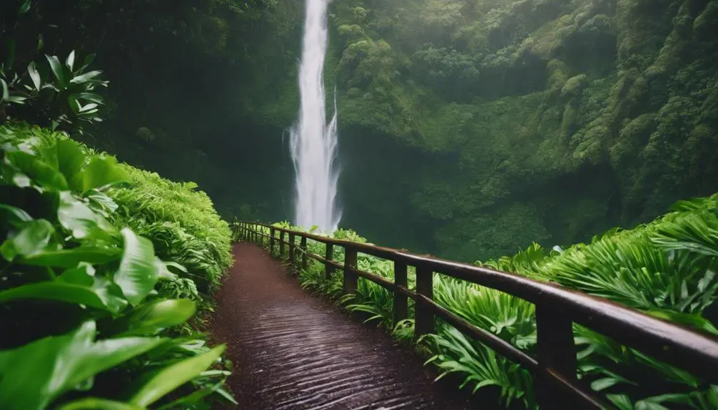waterfall on kalalau trail