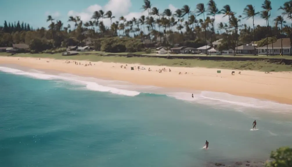 picturesque beach with amenities