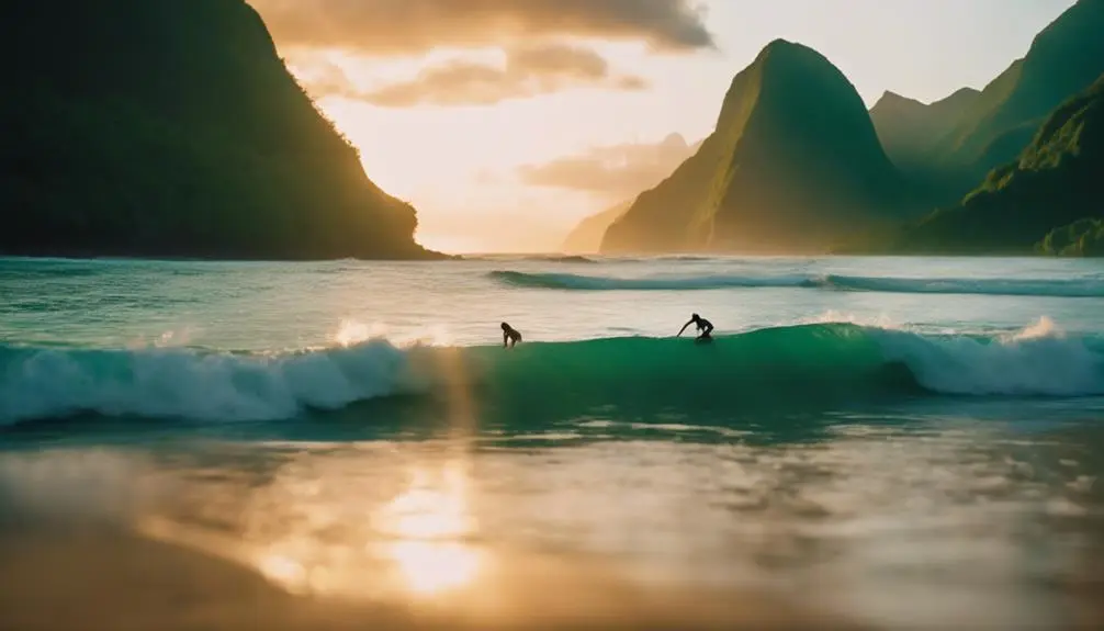 surfing paradise in kauai