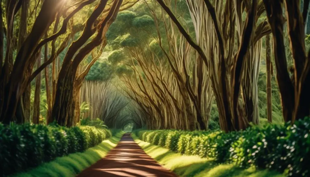 a picturesque road lined with trees