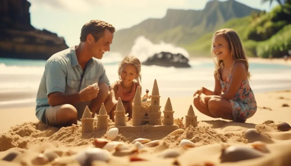 beach fun and sandcastles