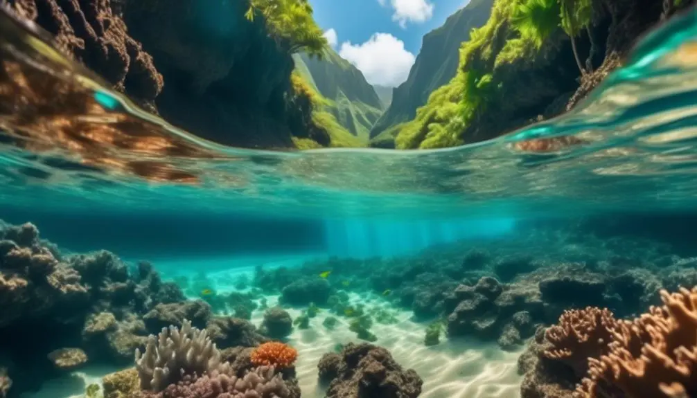 beach park and underwater tunnels