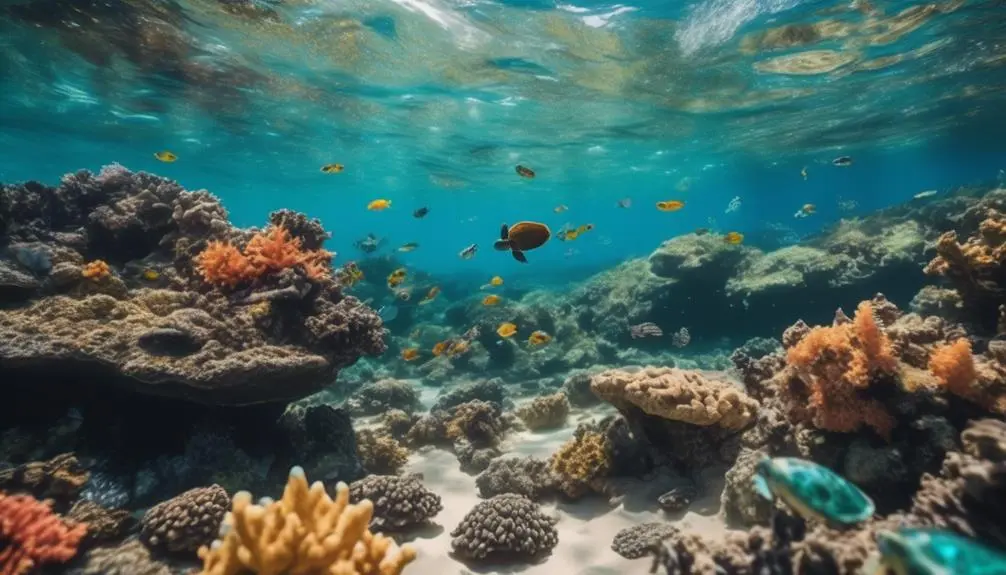 beautiful beach with salt ponds