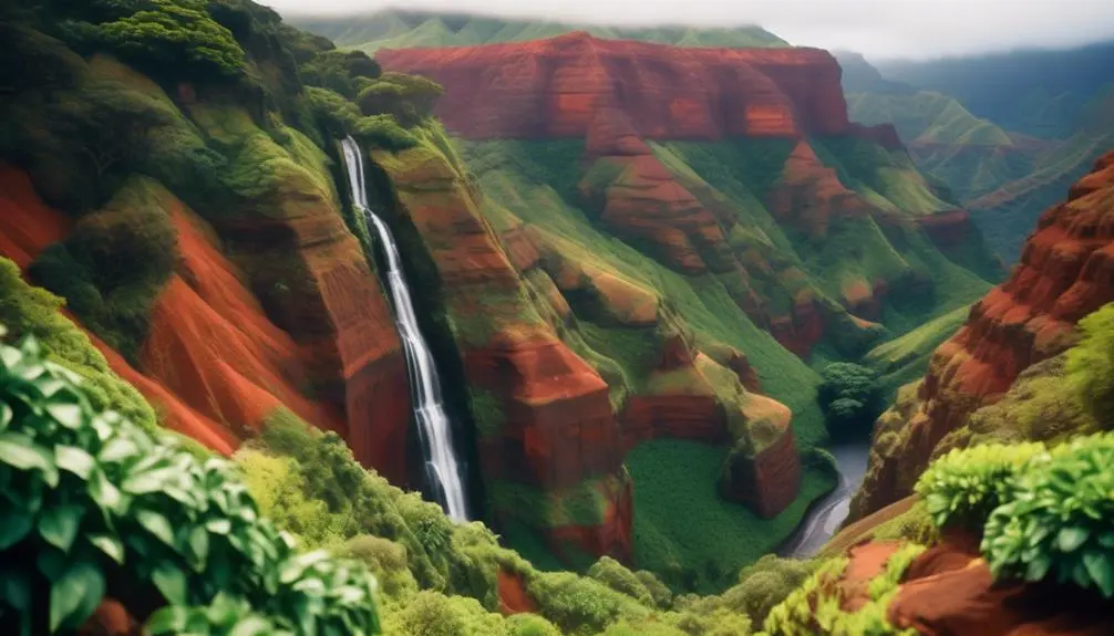 beautiful scenic drive in waimea canyon