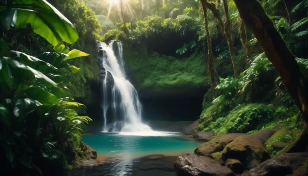 easy hiking trail with waterfall