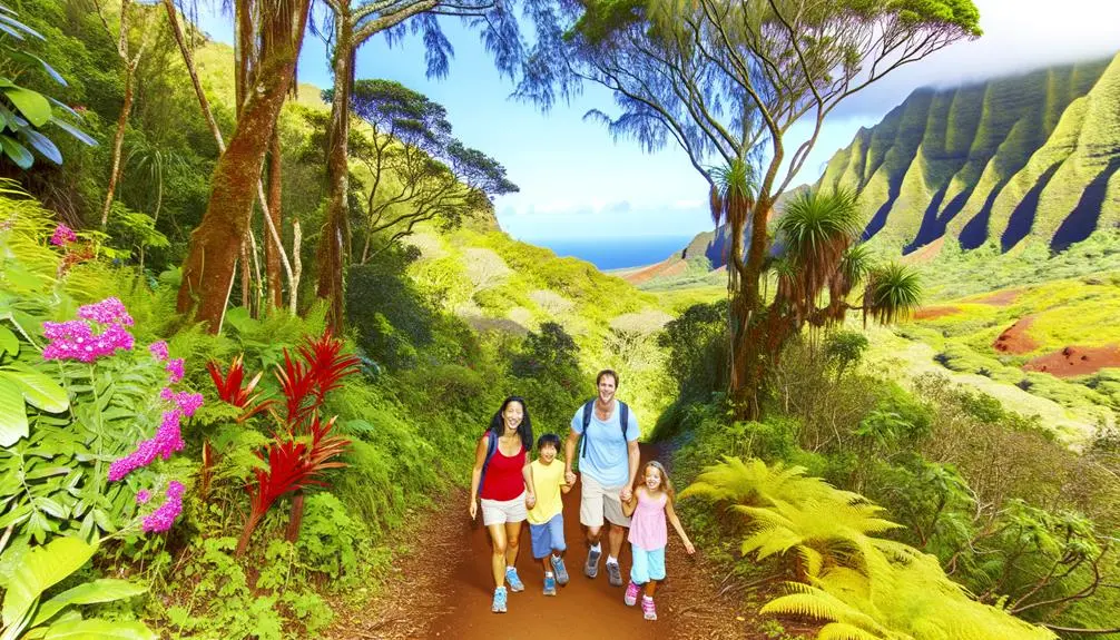family friendly kauai hiking trails