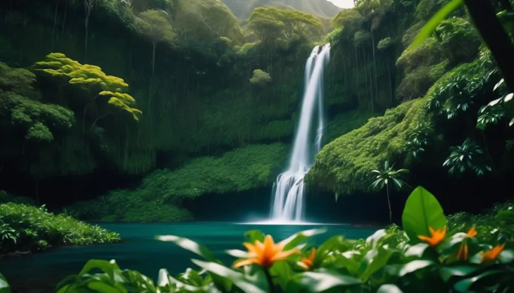 hidden waterfall in kauai