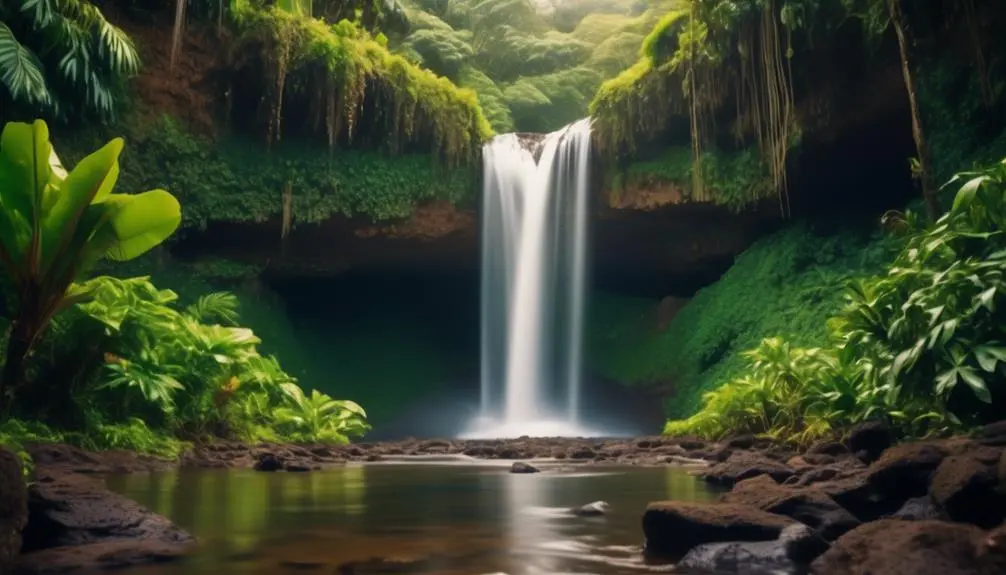 hidden waterfall on kauai