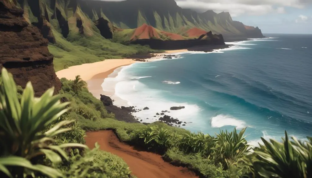 historic coastal trail in maha 699 ulepu