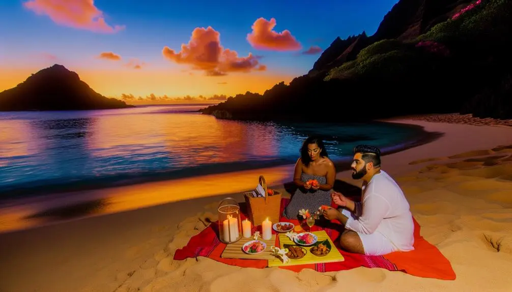 idyllic beach picnics in kauai