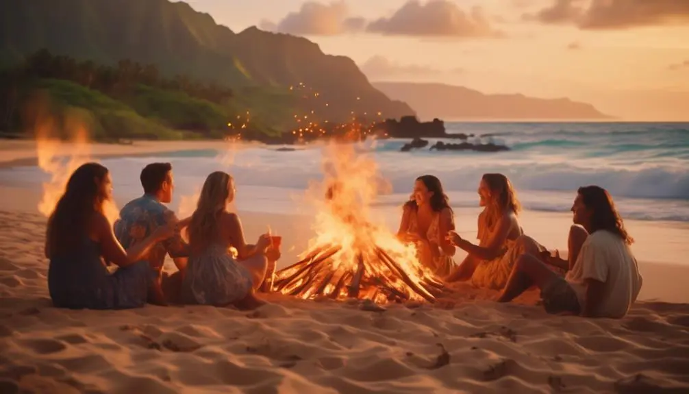 relaxing beachside bonfire soir e