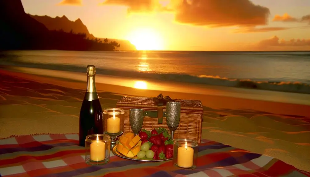 romantic beach picnics in kauai