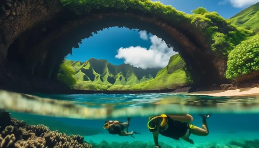 scenic beach park and tunnels