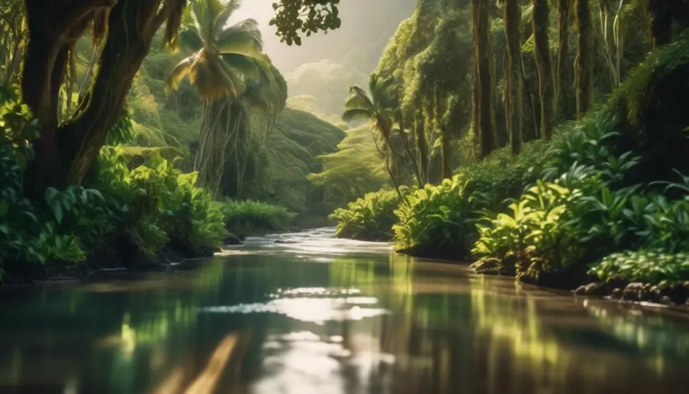scenic hike along hanalei river