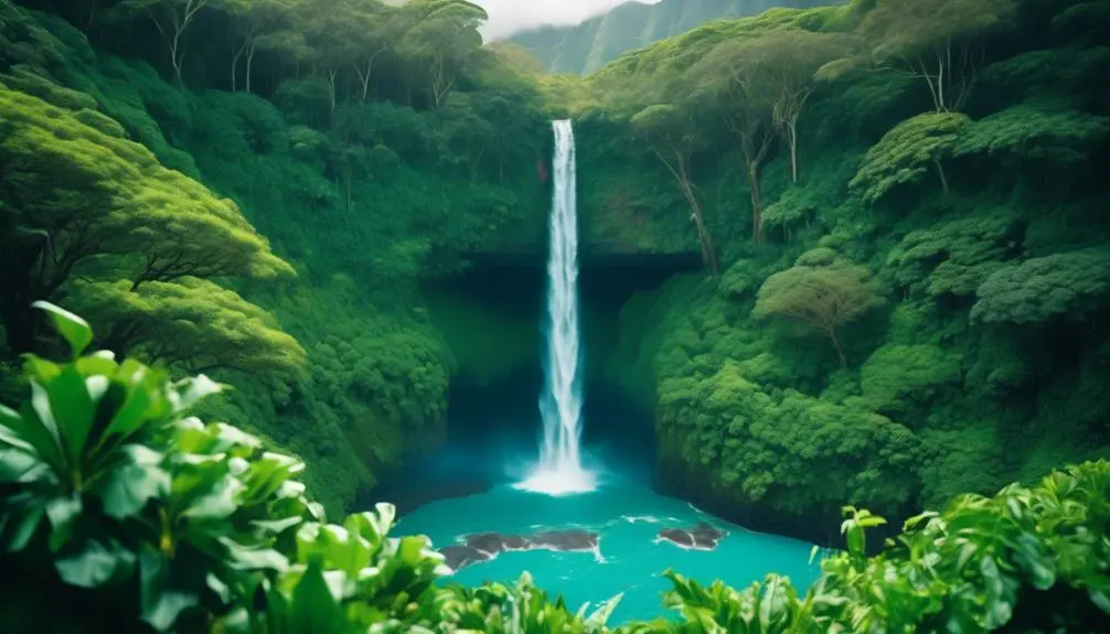 scenic waterfall hike in hawaii