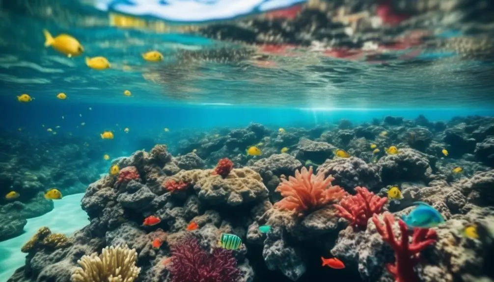 sunny paradise with clear waters