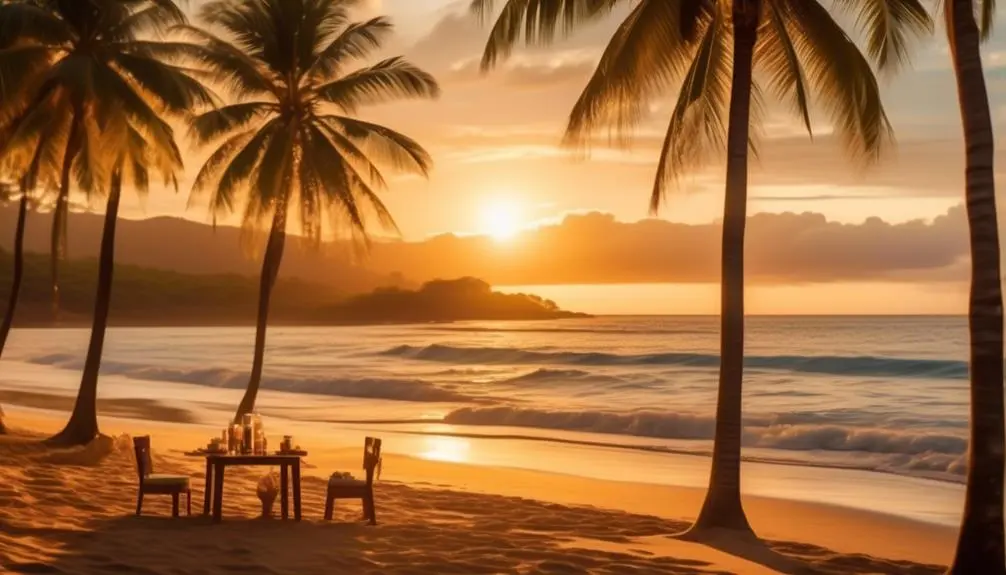 tropical paradise with pristine beach