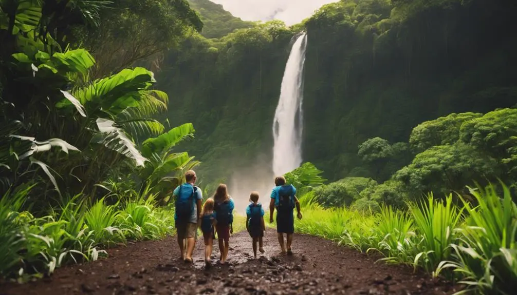 adventure to hawaiian waterfall