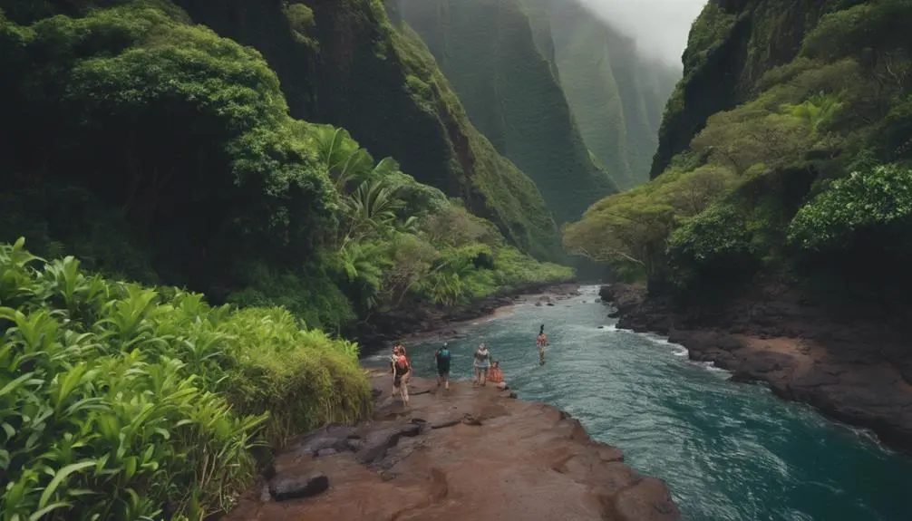 beautiful hike stunning waterfall