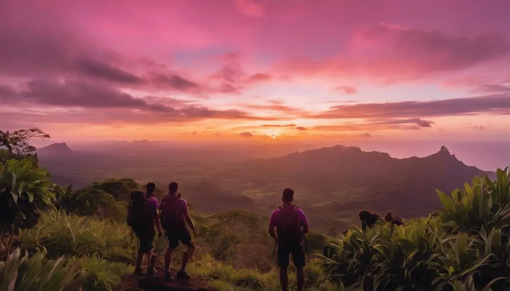 beautiful sunrise on nounou trail