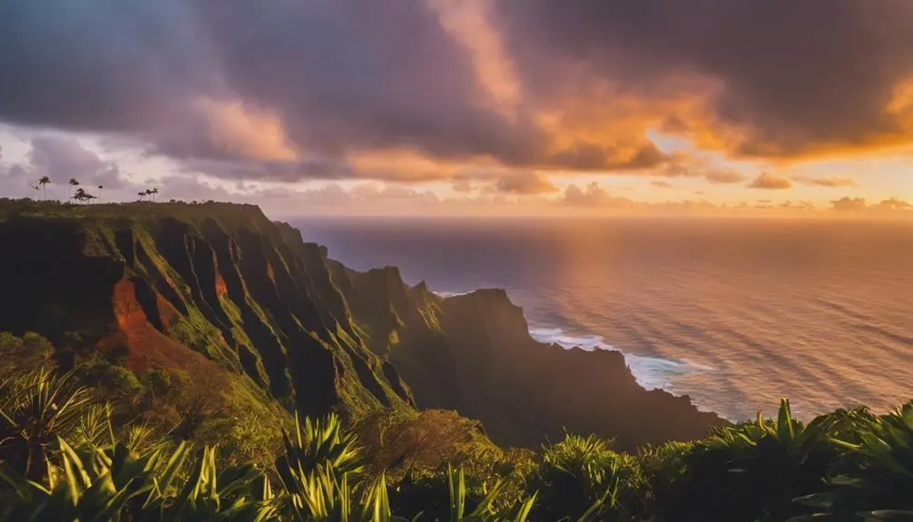 breathtaking sunrise at awaawapuhi