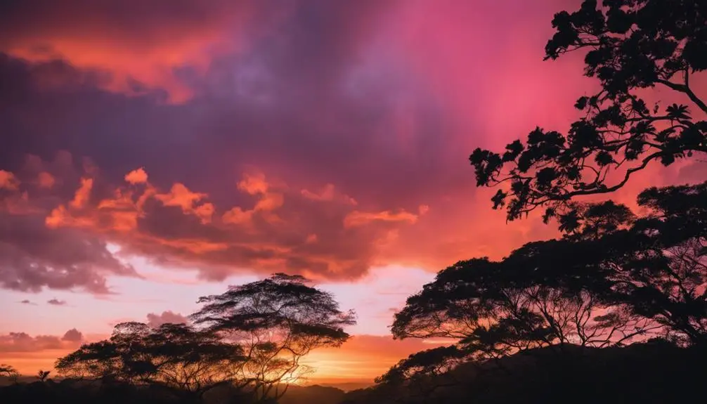 breathtaking sunset over mountains