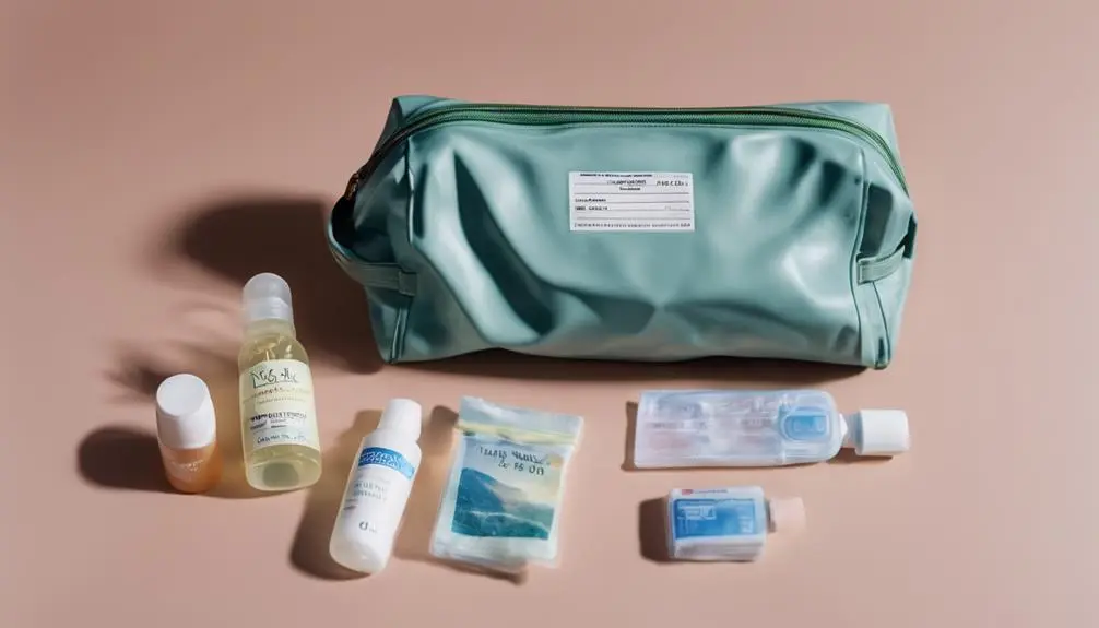 choosing travel sized toiletry bag