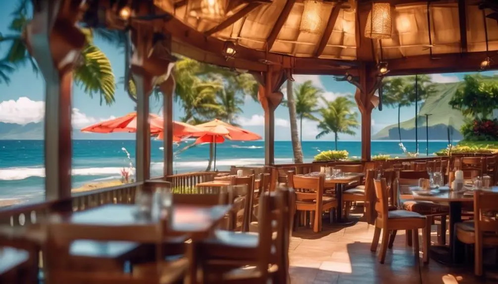 cozy seafood spot in hanalei