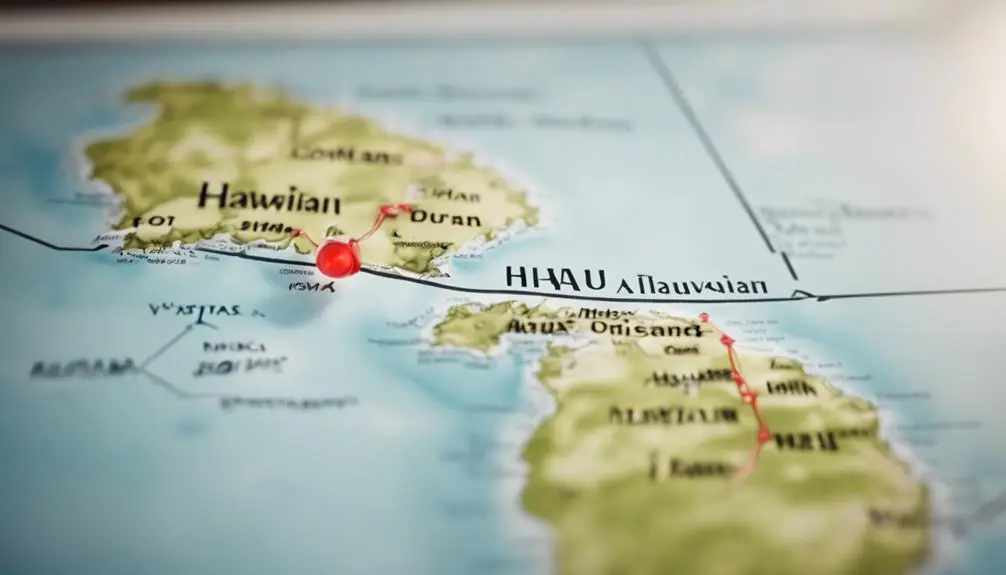 distance between kauai hawaii