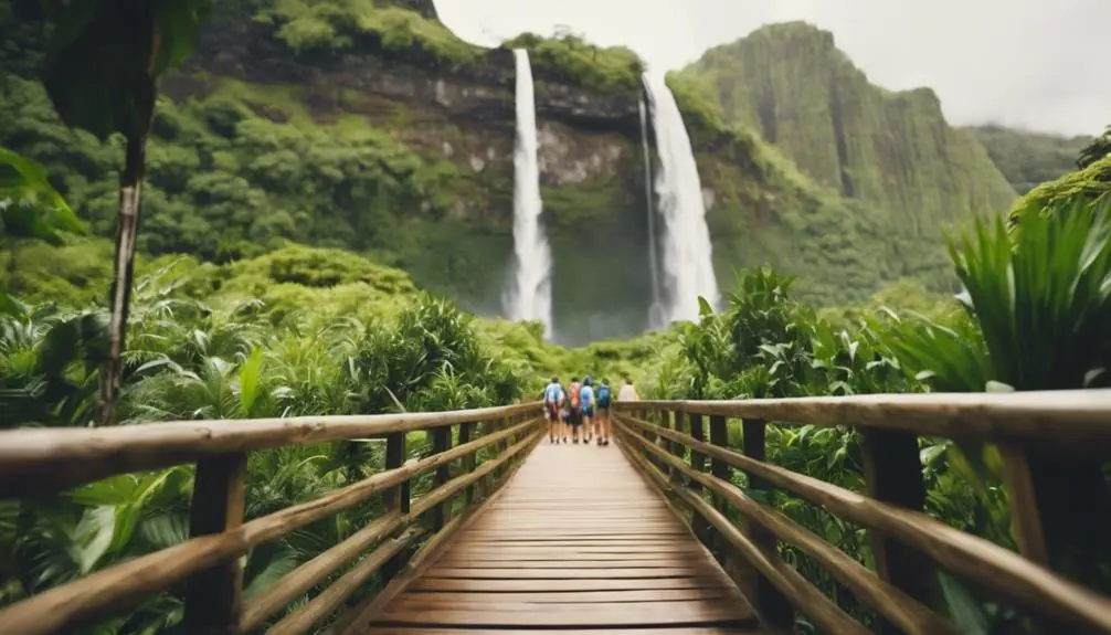 exciting adventure to waterfall