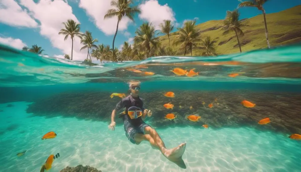 exploring marine life underwater