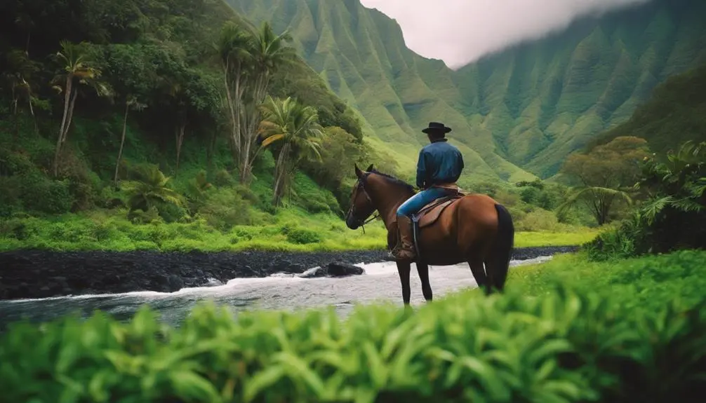 exploring nature on horseback