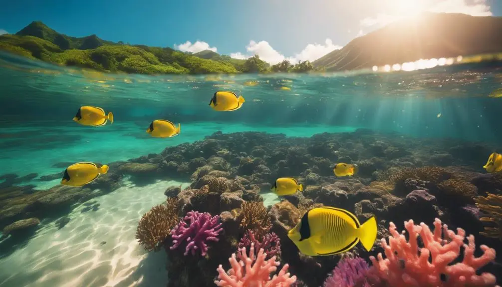 family snorkeling in hanalei