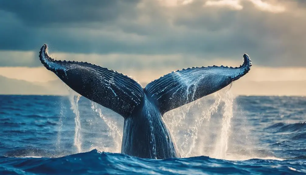 giant whale tail slap