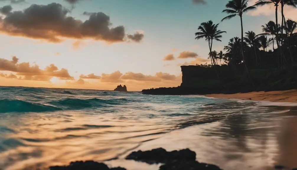 glowing sunsets at poipu