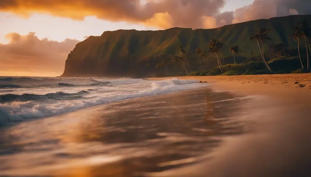 golden hour at polihale