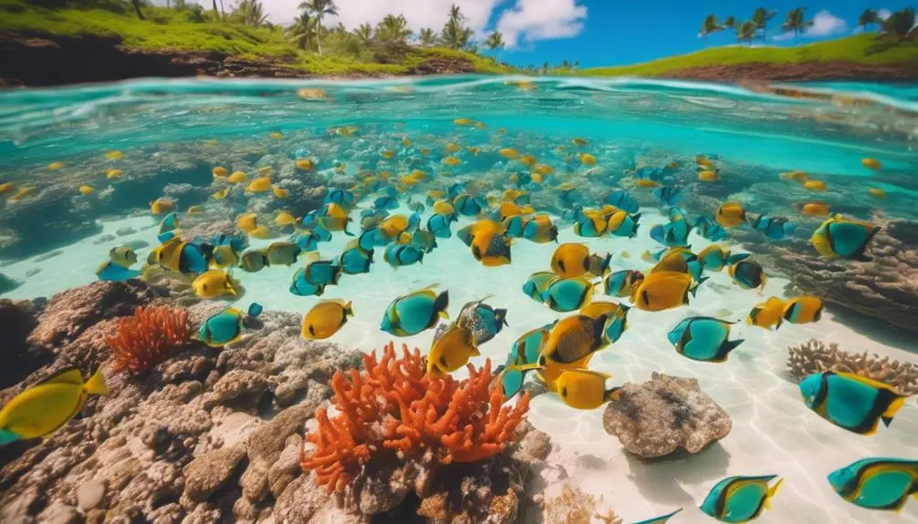 hawaiian beach with saltwater