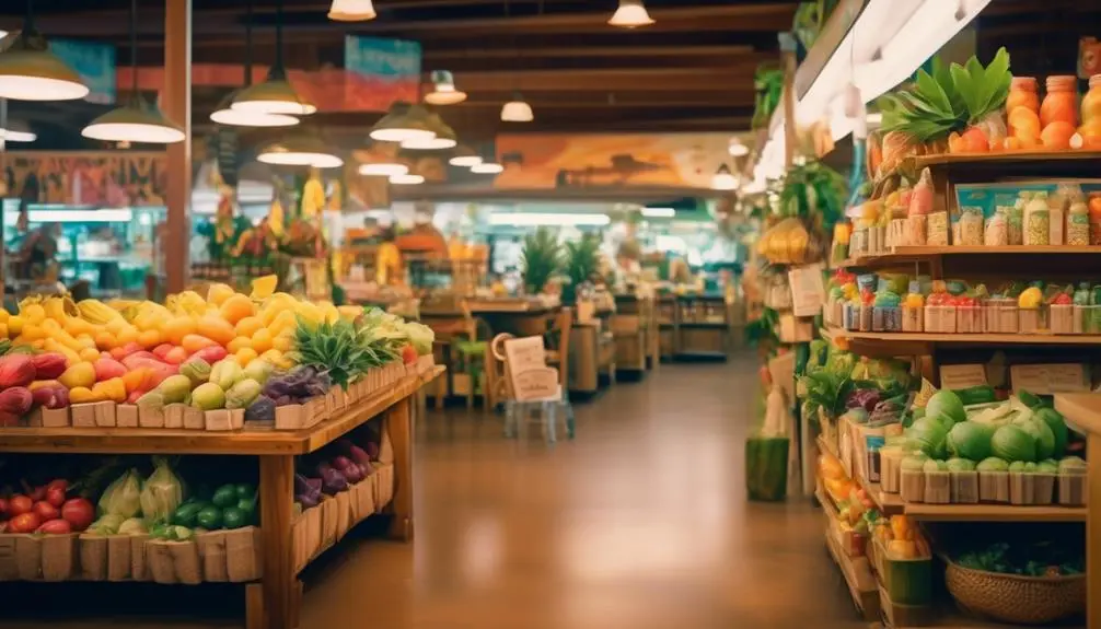 hawaiian market with local products