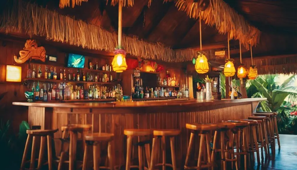 hawaiian themed bar with charm