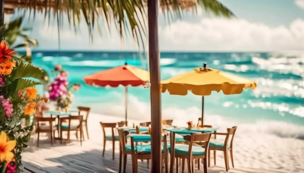 hawaiian themed restaurant with tropical decor