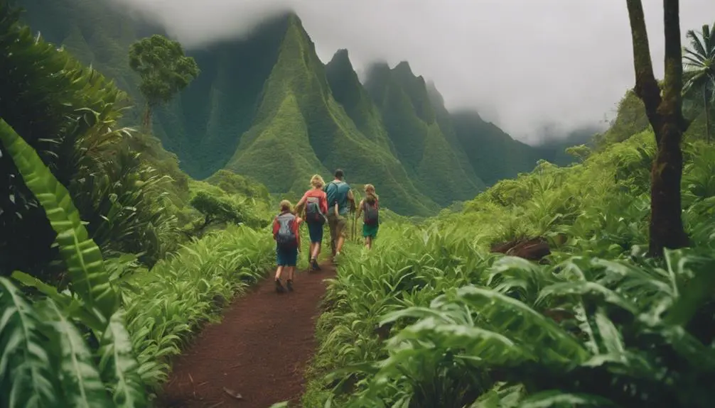 hiking on kuilau ridge