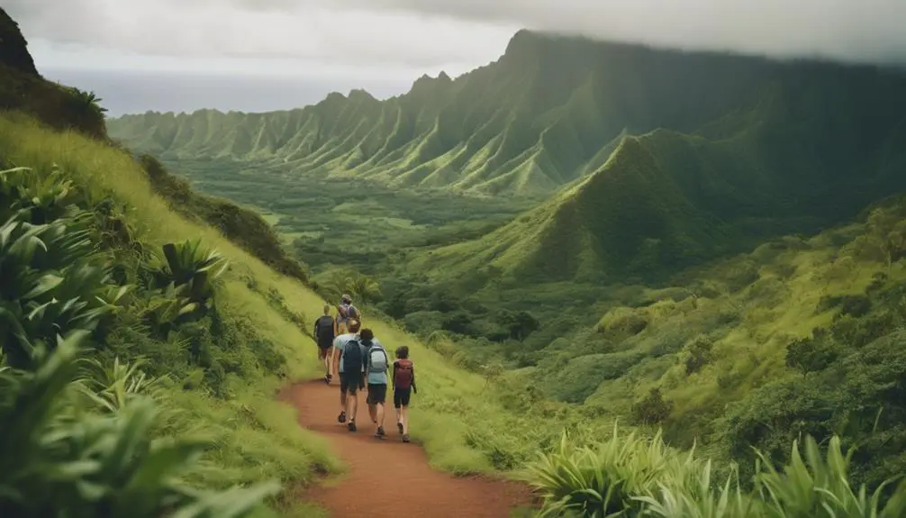 hiking the dormant volcano