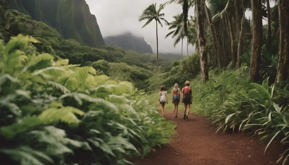 hiking trail in mountains