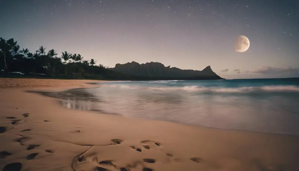 hiking under a full moon